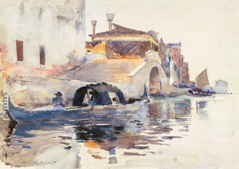 Ponte Panada, Fondamenta Nuove, Venice (ca. 1880) by John Singer Sargent. Original from The National Gallery of Art.…