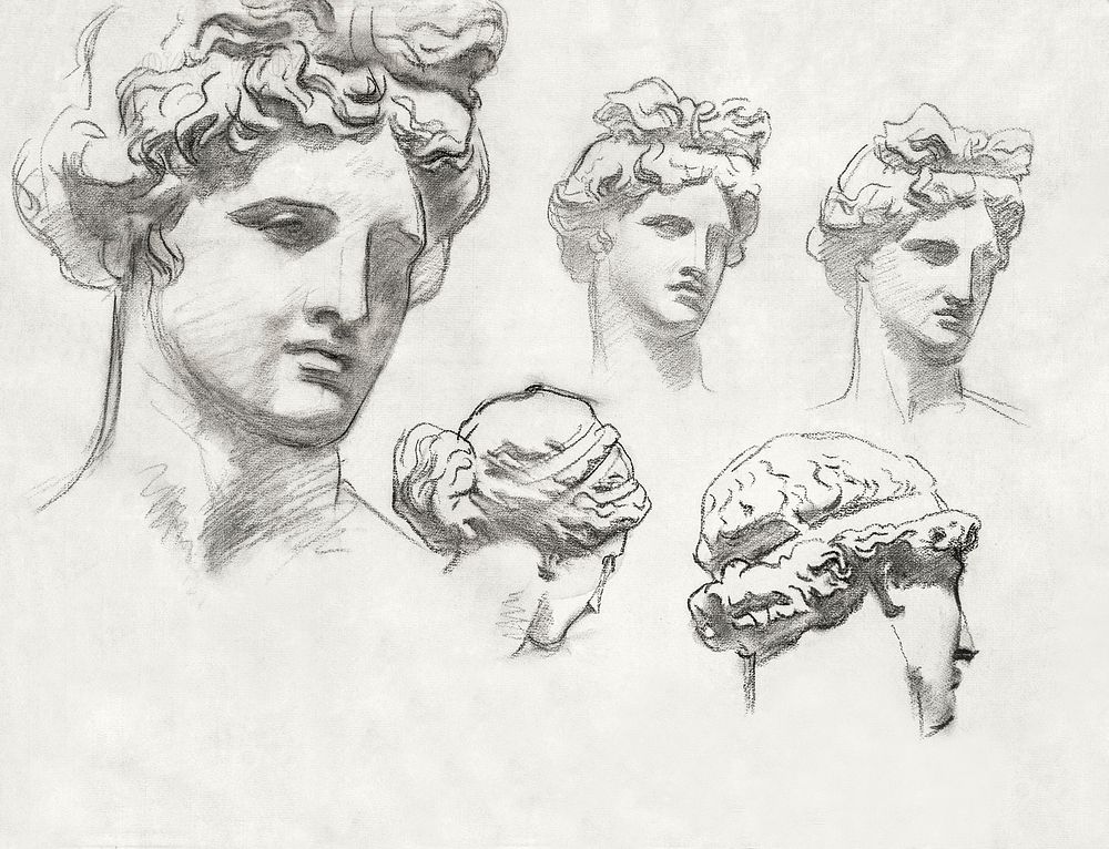Studies for "Apollo and the Muses" (c. 1921) by John Singer Sargent. Original from The National Gallery of Art. Digitally…
