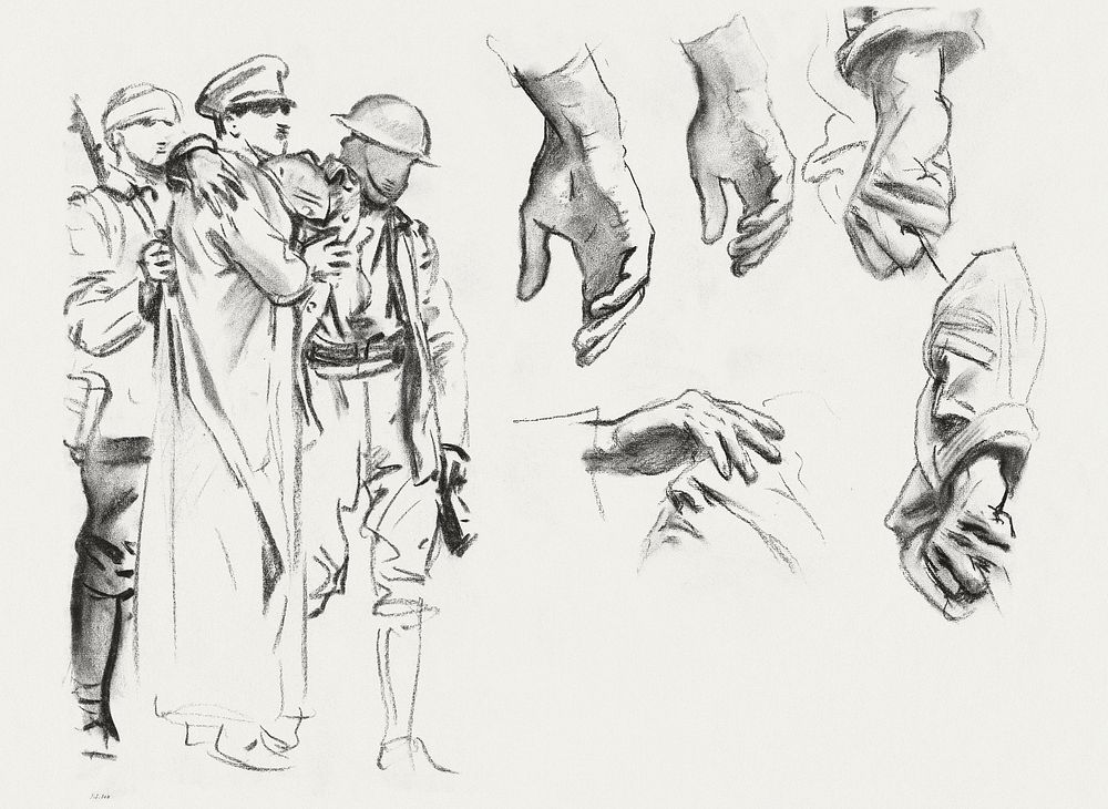 Studies for "Gassed" (ca. 1918&ndash;1919) by John Singer Sargent. Original from The National Gallery of Art. Digitally…