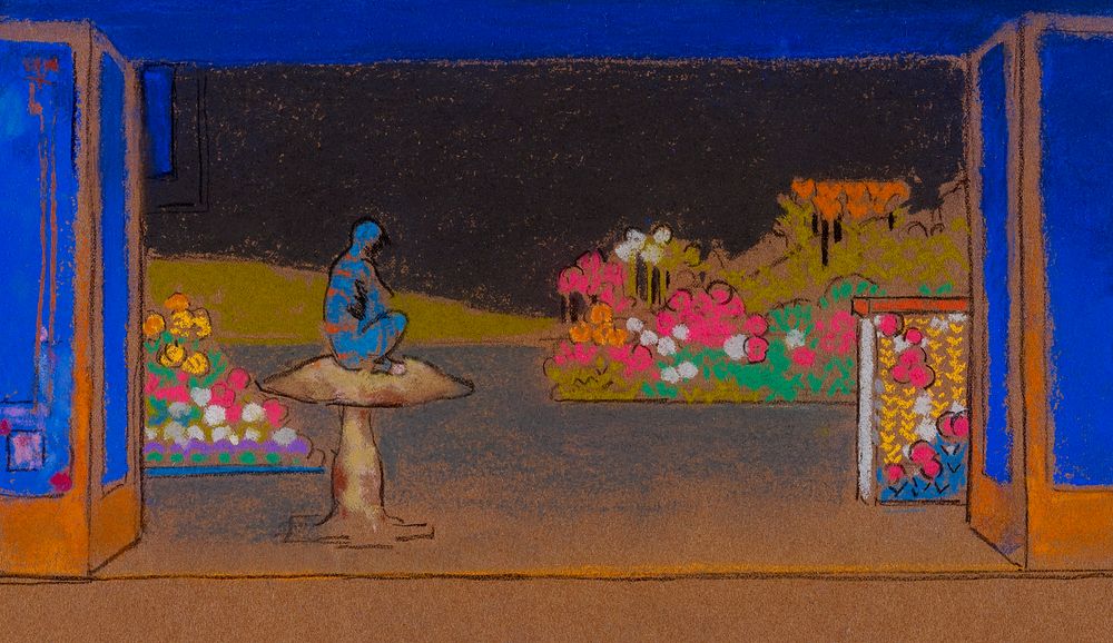 Garden of Flowers (1915) Scene Design for Alice in Wonderland in high resolution by William Penhallow Henderson. Original…