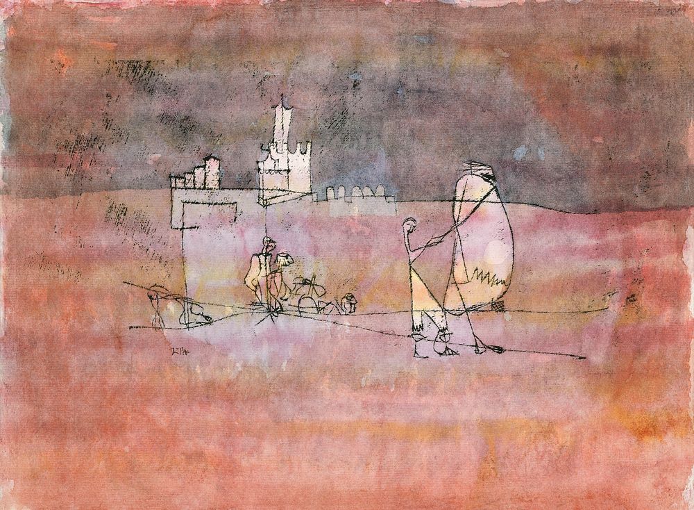 Episode Before an Arab Town (1923) by Paul Klee. Original from The MET Museum. Digitally enhanced by rawpixel.