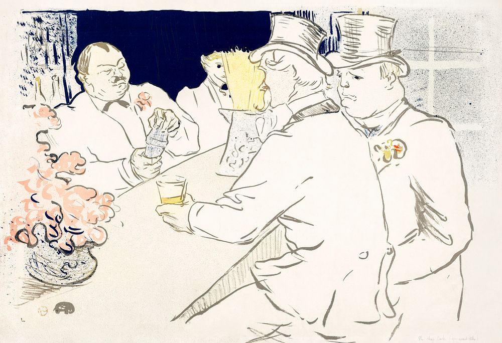 The Irish and American Bar, Rue Royale (1896) print in high resolution by Henri de Toulouse&ndash;Lautrec. Original from The…