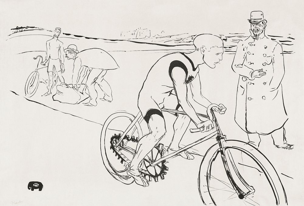 Cycle Michael (1896) print by Henri de Toulouse&ndash;Lautrec. Original from The Art Institute of Chicago. Digitally…
