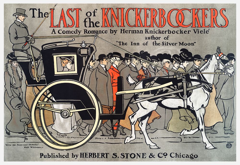 The Last of the Knickerbockers (1901) print in high resolution by Edward Penfield. Original from The New York Public…
