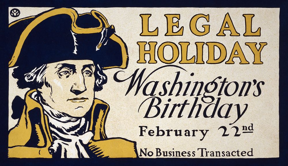 Legal holiday, Washington's birthday (ca. 1890) print in high resolution by Edward Penfield. Original from Library of…