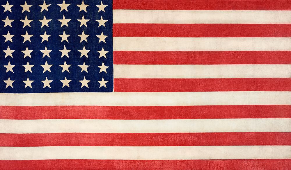 The Thirty-Six Star Flag of the United States of America by an unknown artist. Original from Library of Congress. Digitally…