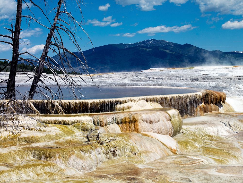 Yellowstone National Park Mammoth Hot Springs. Original image from Carol M. Highsmith&rsquo;s America, Library of Congress…