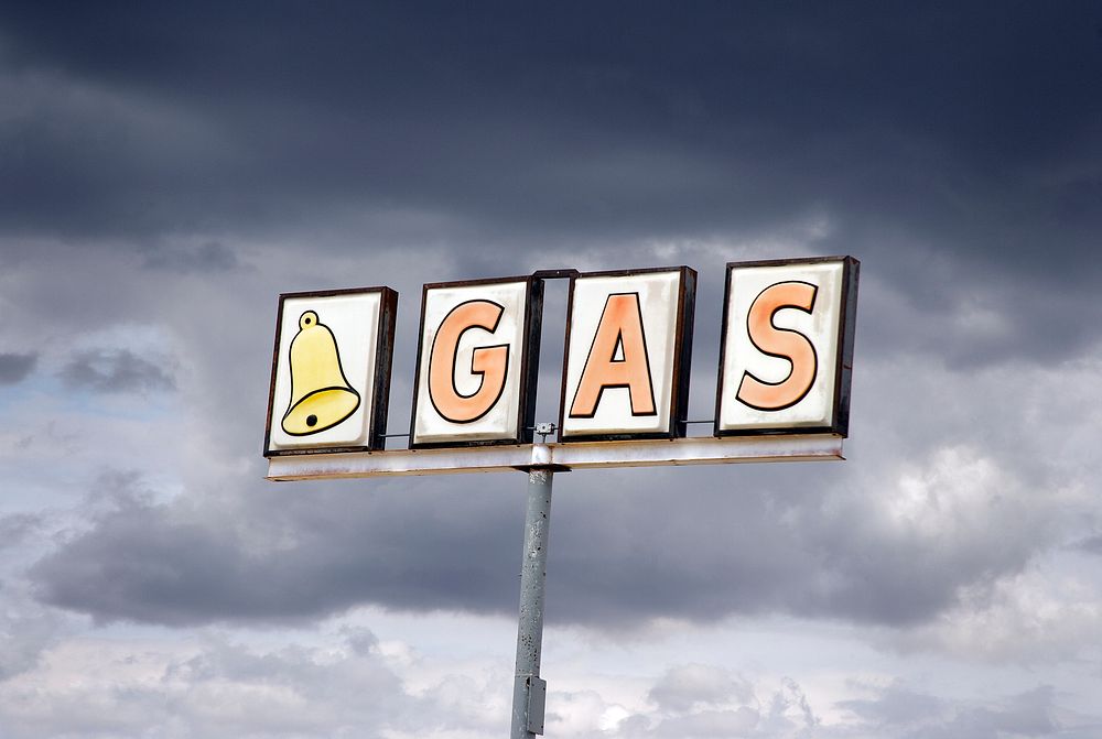 Bell Gas Sign in Truxton, Arizona. Original image from Carol M. Highsmith&rsquo;s America, Library of Congress collection.…