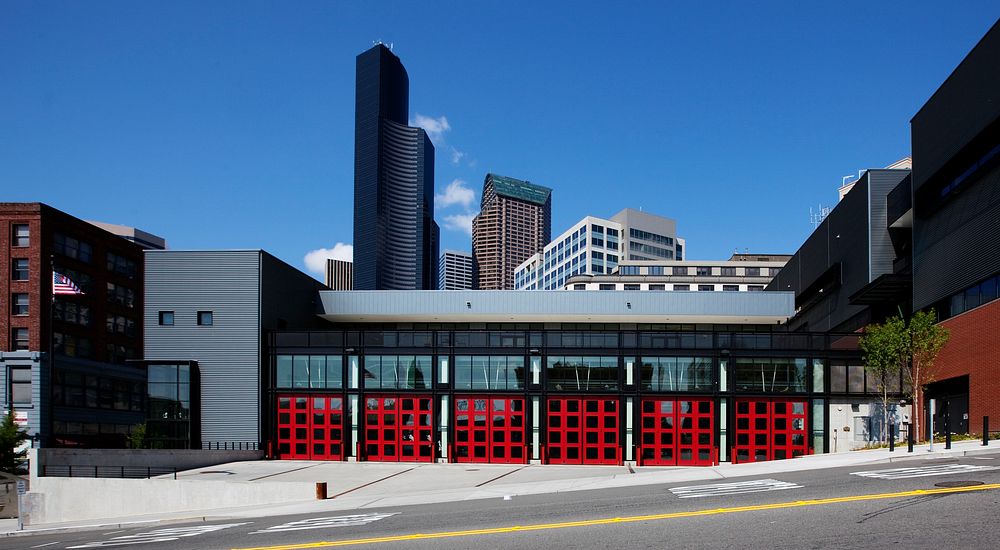 Seattle, Washington fire Station. Original image from Carol M. Highsmith&rsquo;s America, Library of Congress collection.…