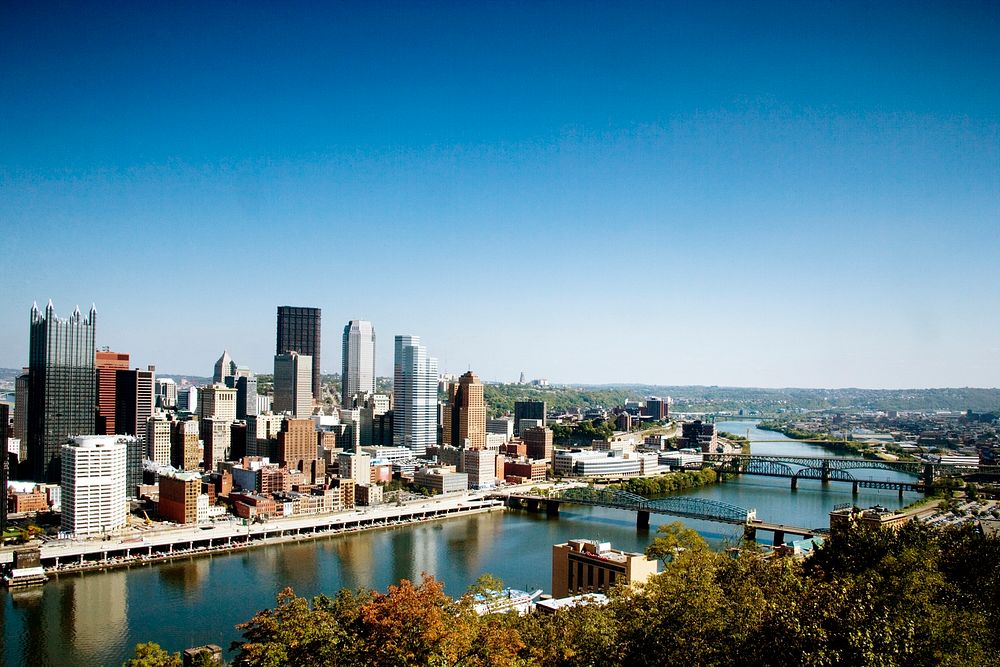Skyline of Pittsburgh, Pennsylvania. Original image from Carol M. Highsmith&rsquo;s America, Library of Congress collection.…