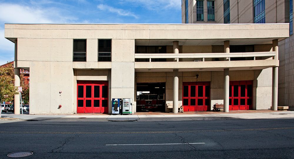 Fire Department, located at 500 F St NW, Washington, D.C. Original image from Carol M. Highsmith&rsquo;s America, Library of…