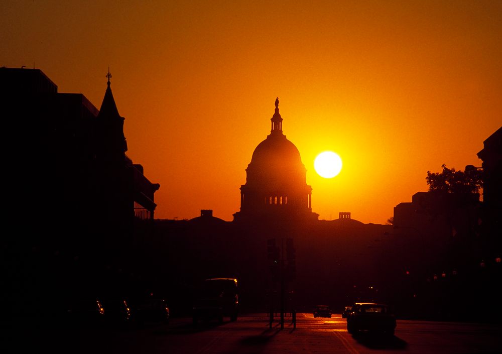 The U.S. Capitol at Dawn. Original image from Carol M. Highsmith&rsquo;s America, Library of Congress collection. Digitally…