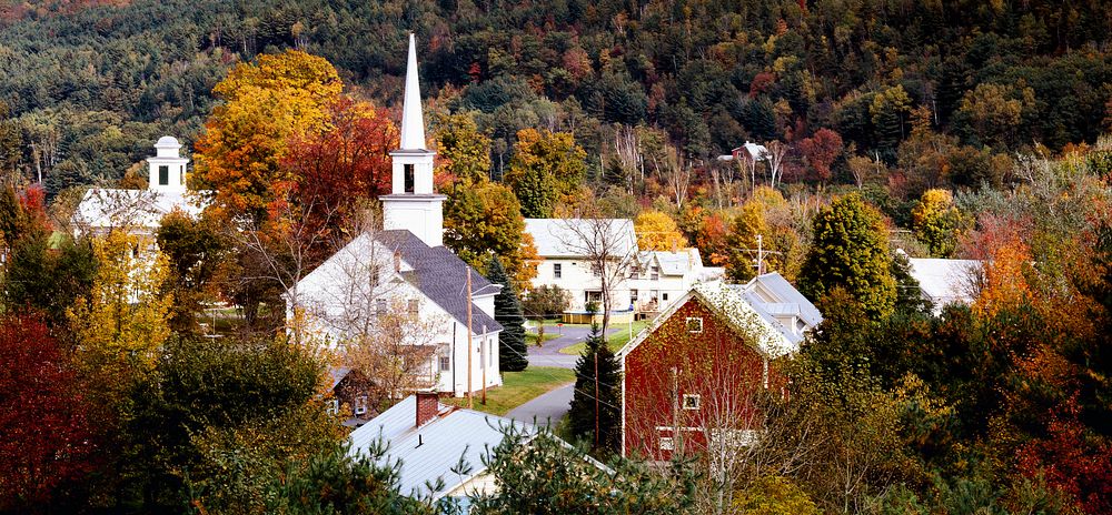 Autumn in New England's Barnet, Vermont. Original image from Carol M. Highsmith&rsquo;s America, Library of Congress…