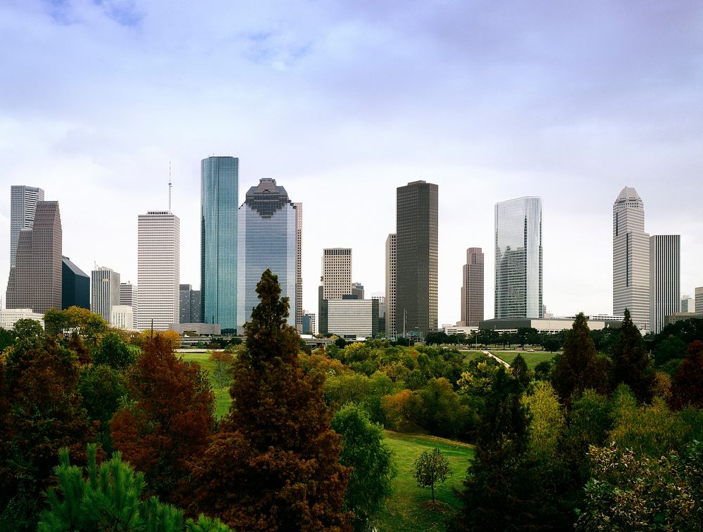Houston, Texas skyline. Original image from Carol M. Highsmith&rsquo;s America, Library of Congress collection. Digitally…