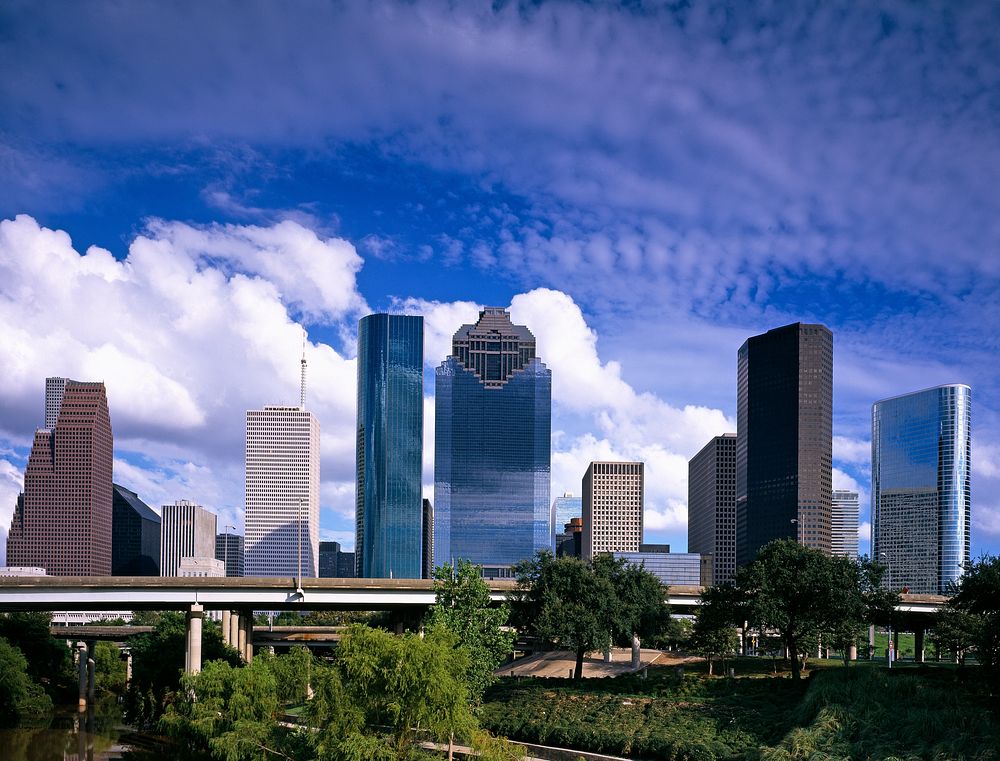 Houston, Texas Skyline. Original image from Carol M. Highsmith&rsquo;s America, Library of Congress collection. Digitally…