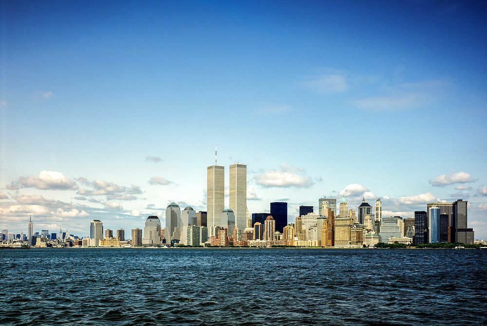 A view of lower Manhattan a month before 9/11. Original image from Carol M. Highsmith&rsquo;s America, Library of Congress…