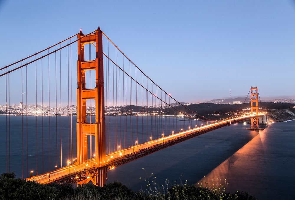 Golden gate bridge, San Fransisco USA - Original image from Carol M. Highsmith&rsquo;s America, Library of Congress…