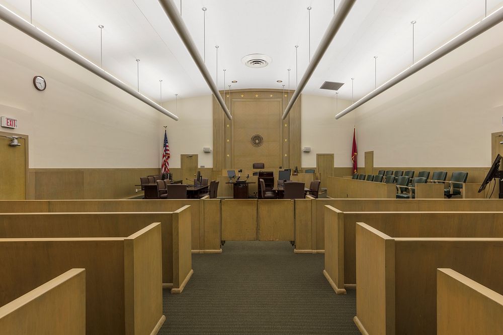 Courtroom. Jacob Trieber Federal Building, U.S. Post Office & U.S. Court House, Helena, Arkansas (2017) by Carol M.…