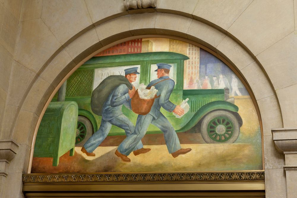 Murals, Louisville Murals-City Collections, by Frank Weathers Long at the Gene Snyder U.S Courthouse & Custom House…