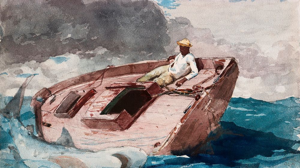 The Gulf Stream (1889) by Winslow Homer. Original from The Smithsonian Institution. Digitally enhanced by rawpixel.