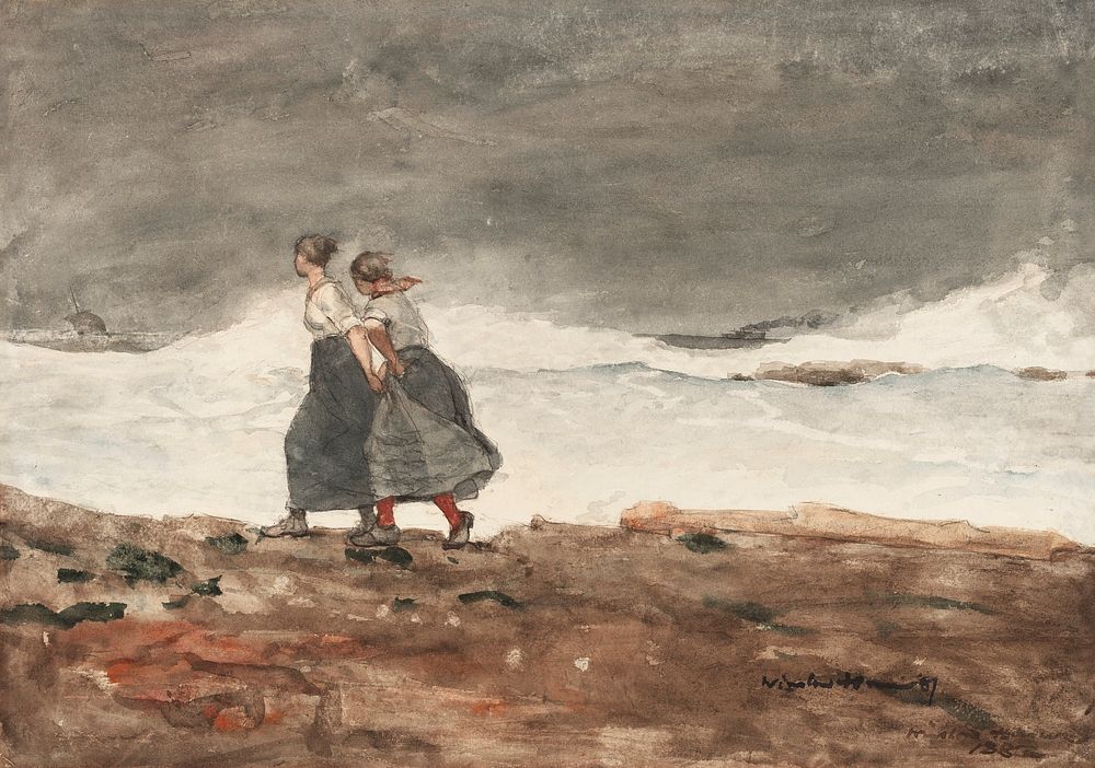 Danger (ca. 1883&ndash;1887) by Winslow Homer. Original from The National Gallery of Art. Digitally enhanced by rawpixel.