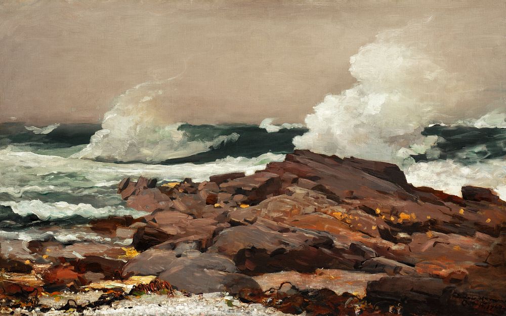 Eastern Point (1900) by Winslow Homer. Original from The Clark Art Institute. Digitally enhanced by rawpixel.