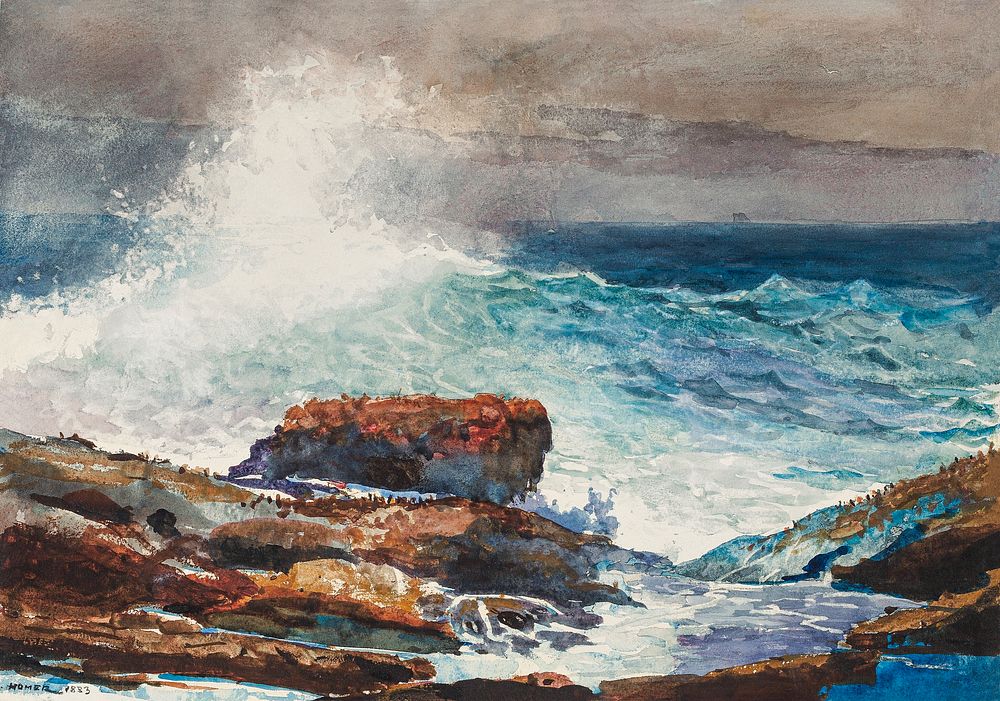 Incoming Tide, Scarboro, Maine (1883) by Winslow Homer. Original from The National Gallery of Art. Digitally enhanced by…