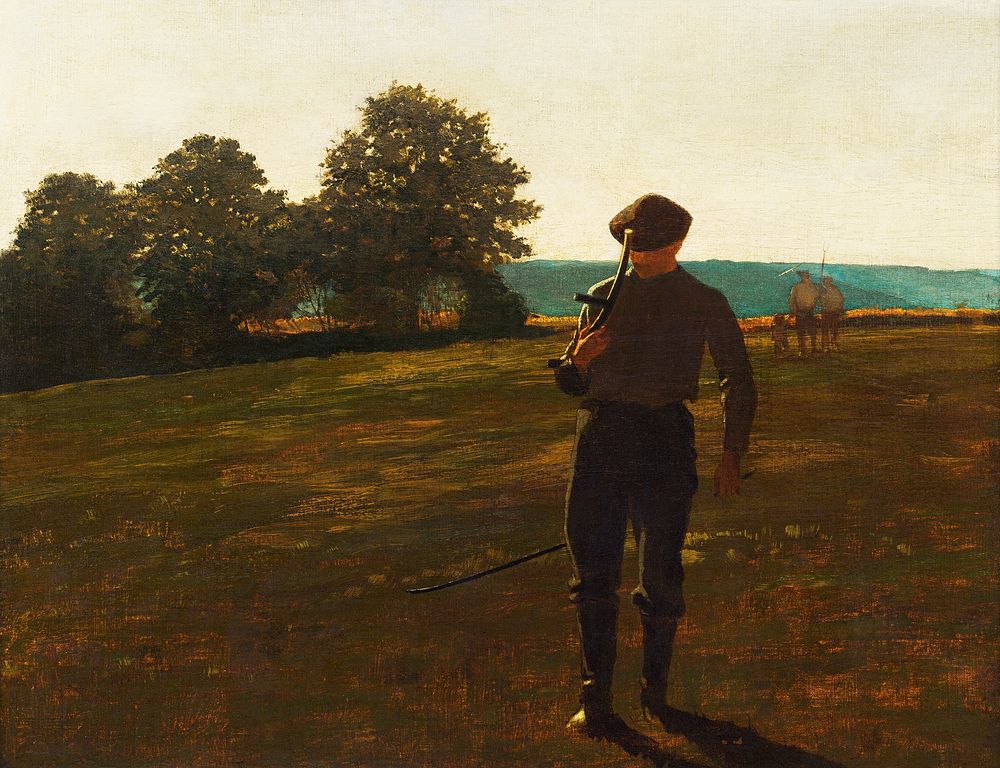 Man with a Scythe (ca.1869) by Winslow Homer. Original from The Smithsonian. Digitally enhanced by rawpixel.