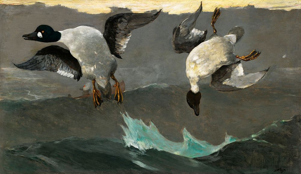 Right and Left (1909) by Winslow Homer. Original from The National Gallery of Art. Digitally enhanced by rawpixel.