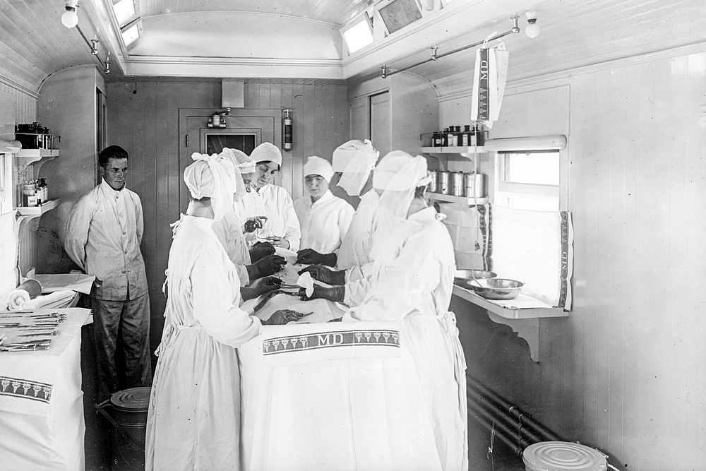 American Red Cross nurses (1917). Original from Library of Congress. Digitally enhanced by rawpixel.
