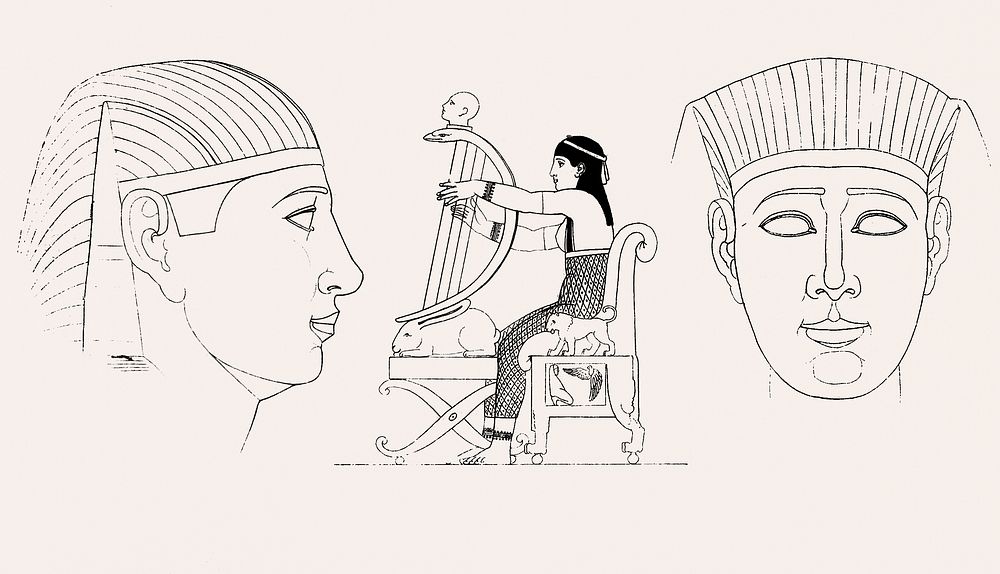 Vintage illustration of Egyptian female