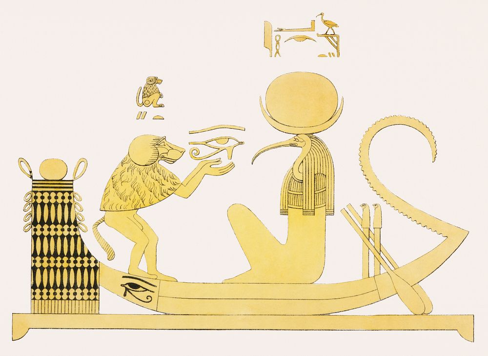 Vintage illustration of Thoth