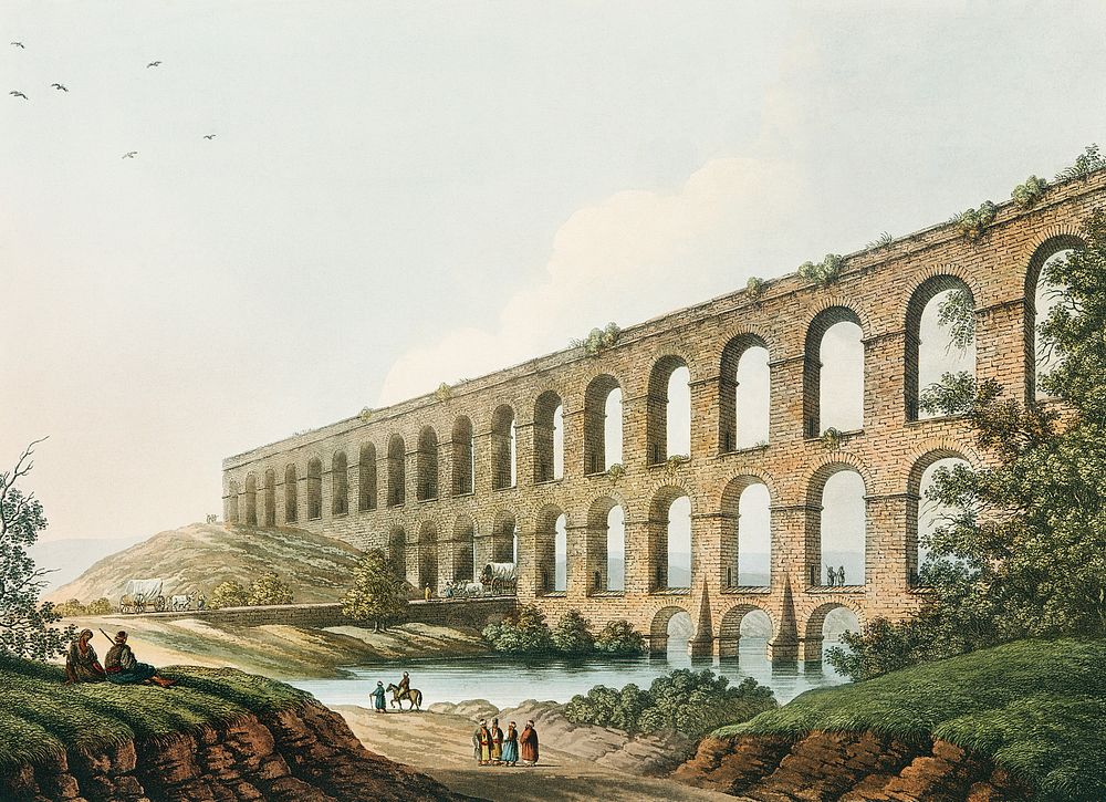 Aqueduct near Belgrade from Views in the Ottoman Dominions, in Europe, in Asia, and some of the Mediterranean islands (1810)…