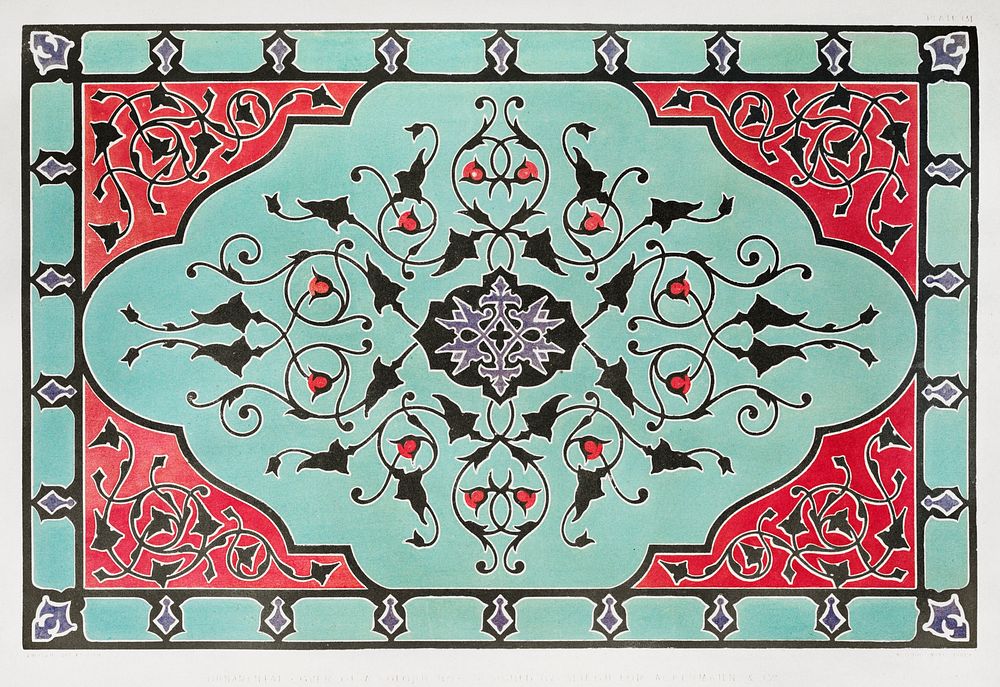 Ornamental cover of a colour box from the Industrial arts of the Nineteenth Century (1851-1853) by Sir Matthew Digby wyatt…