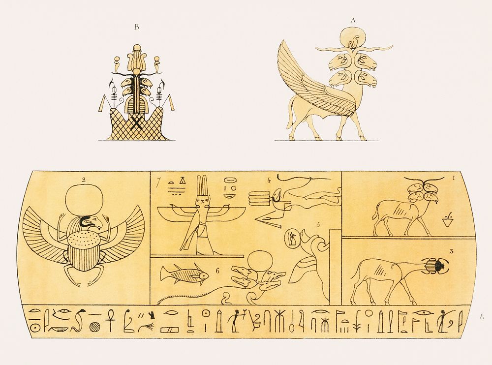 Vintage illustration of Amon, Amon-ra