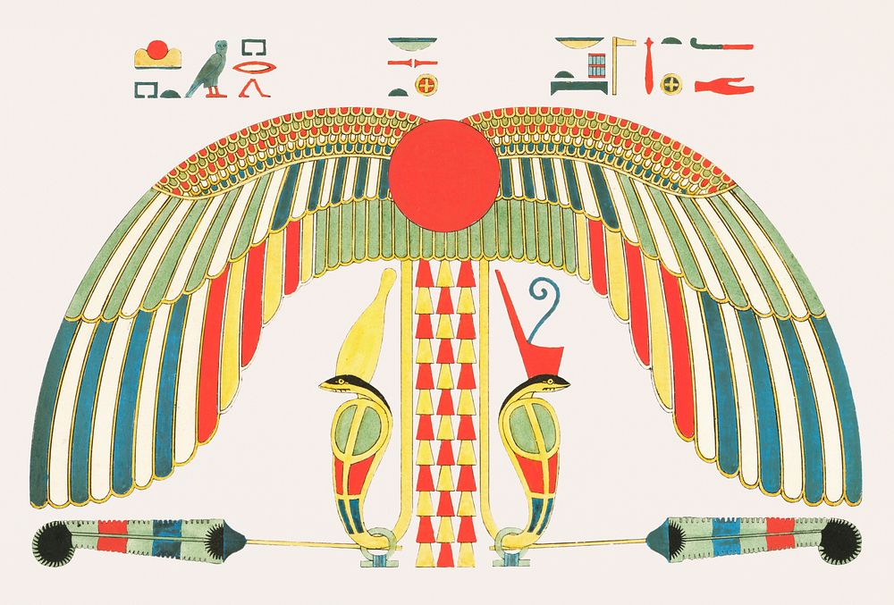 Hermes Trismegistus illustration from Pantheon Egyptien (1823-1825) by Leon Jean Joseph Dubois (1780-1846). Original from…