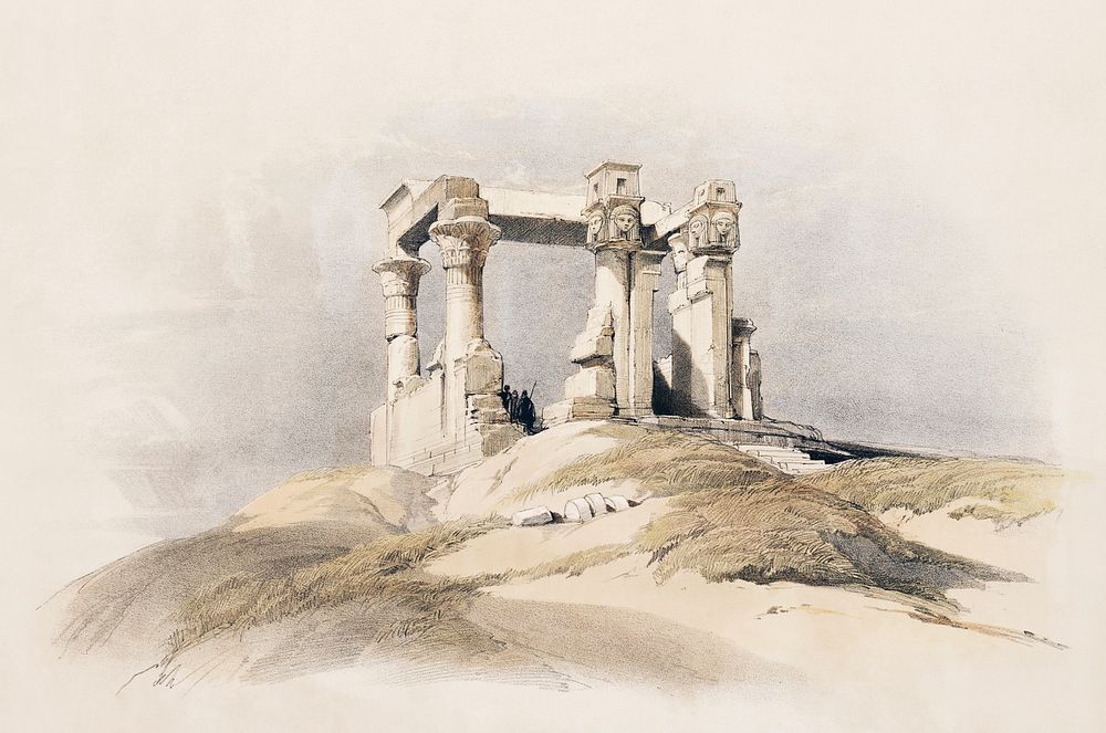 Temple of Wady Kardassy in Nubia illustration by David Roberts (1796&ndash;1864). Original from The New York Public Library.…