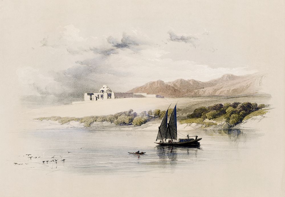 Temple of Amada of Hassaya in Nubia illustration by David Roberts (1796&ndash;1864). Original from The New York Public…