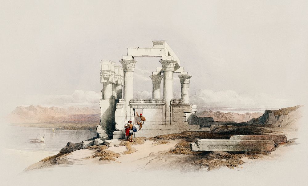 Ruins of the Temple of Kardeseh Nubia illustration by David Roberts (1796&ndash;1864). Original from The New York Public…