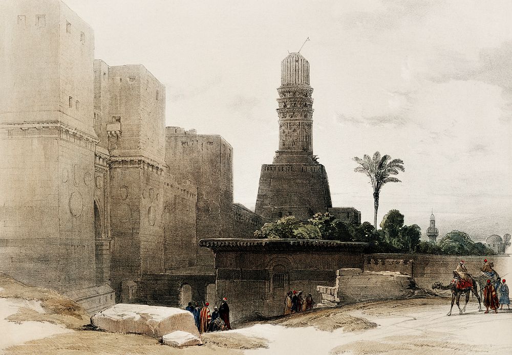 Gate of Victory (Bab an Nasr) and Mosque of El Hakim illustration by David Roberts (1796&ndash;1864). Original from The New…