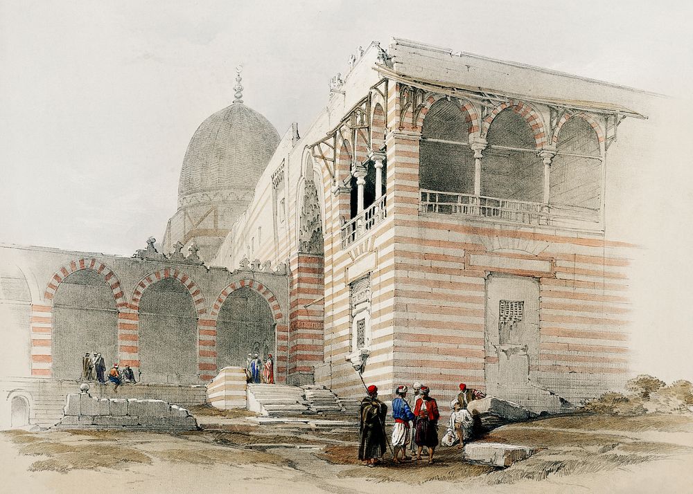 One of the tombs of the caliphs Cairo illustration by David Roberts (1796&ndash;1864). Original from The New York Public…