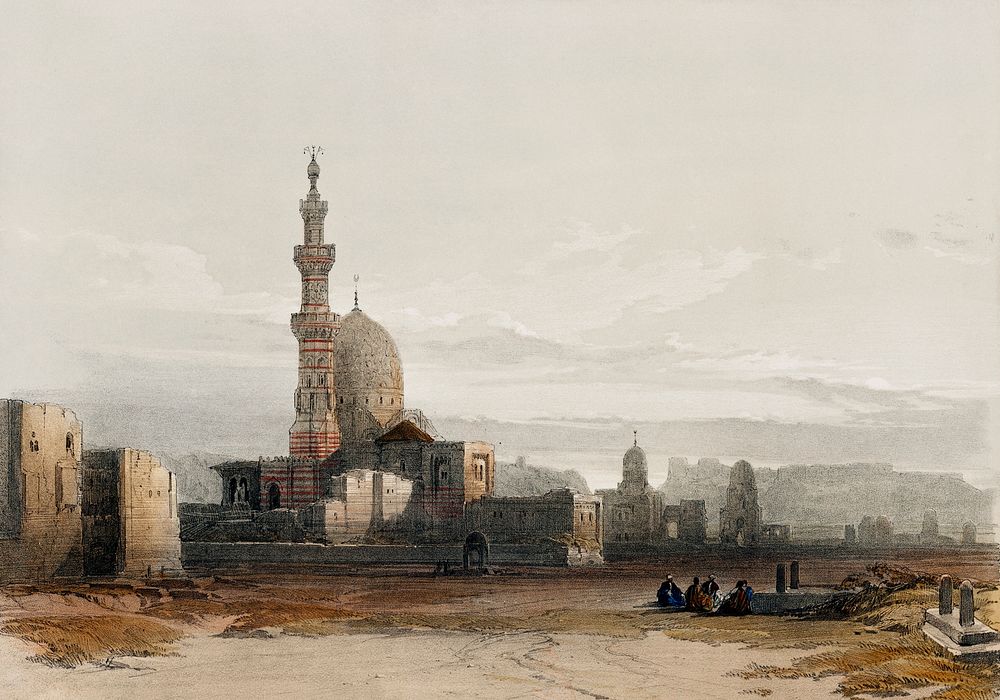 Tombs of the caliphs Cairo illustration by David Roberts (1796&ndash;1864). Original from The New York Public Library.…