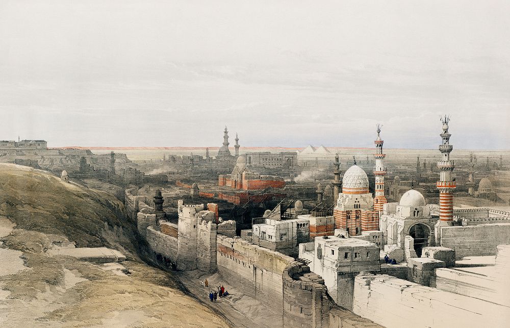 Looking west in Cairo illustration by David Roberts (1796&ndash;1864). Original from The New York Public Library. Digitally…