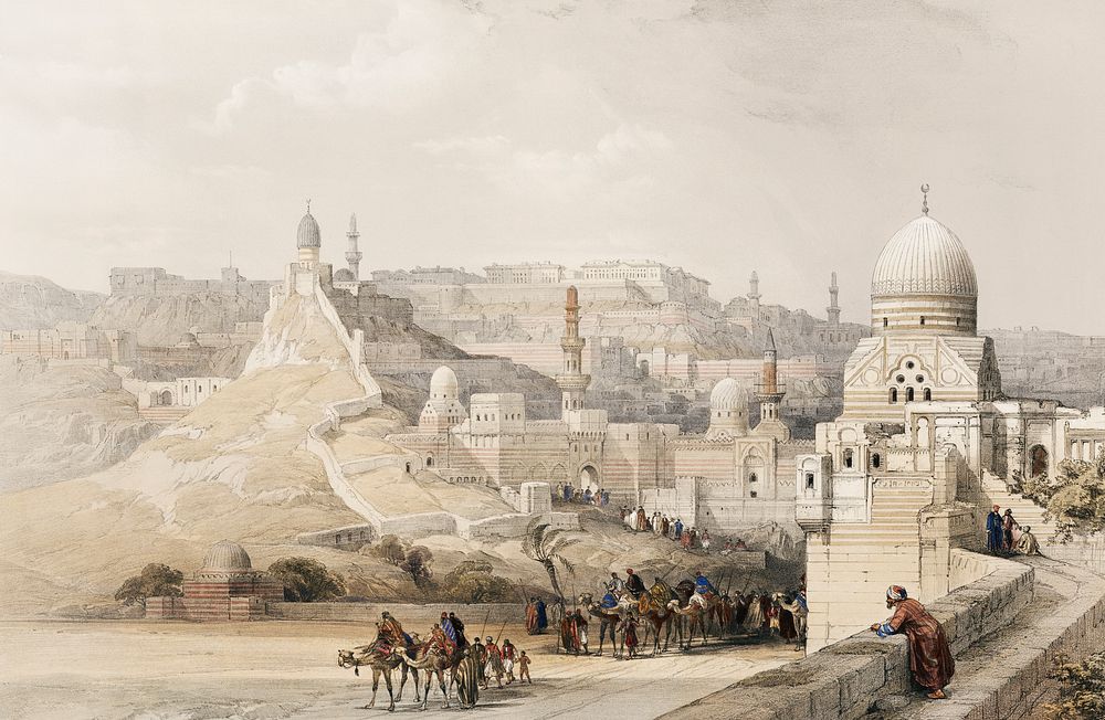 The Citadel of Cairo residence of Mehemet Ali illustration by David Roberts (1796&ndash;1864). Original from The New York…