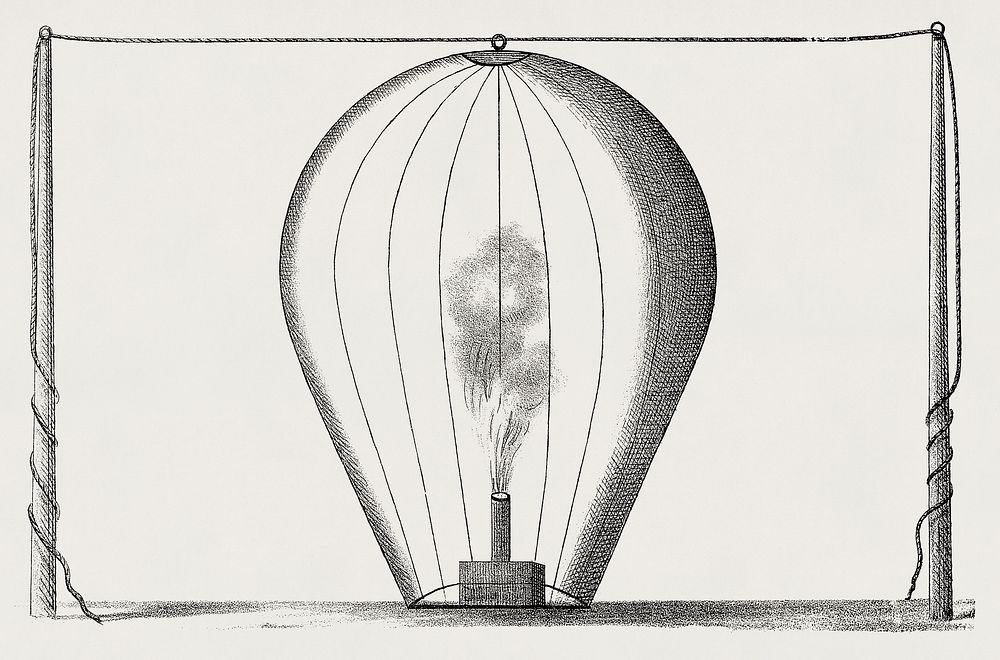 Vintage illustration of Rarified air balloon