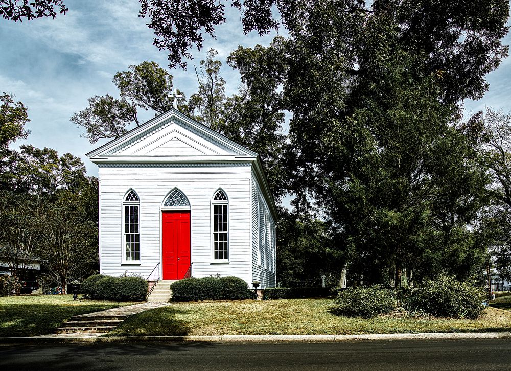 St. Mark's Episcopal Church in Raymond, Mississippi. Original image from Carol M. Highsmith&rsquo;s America, Library of…