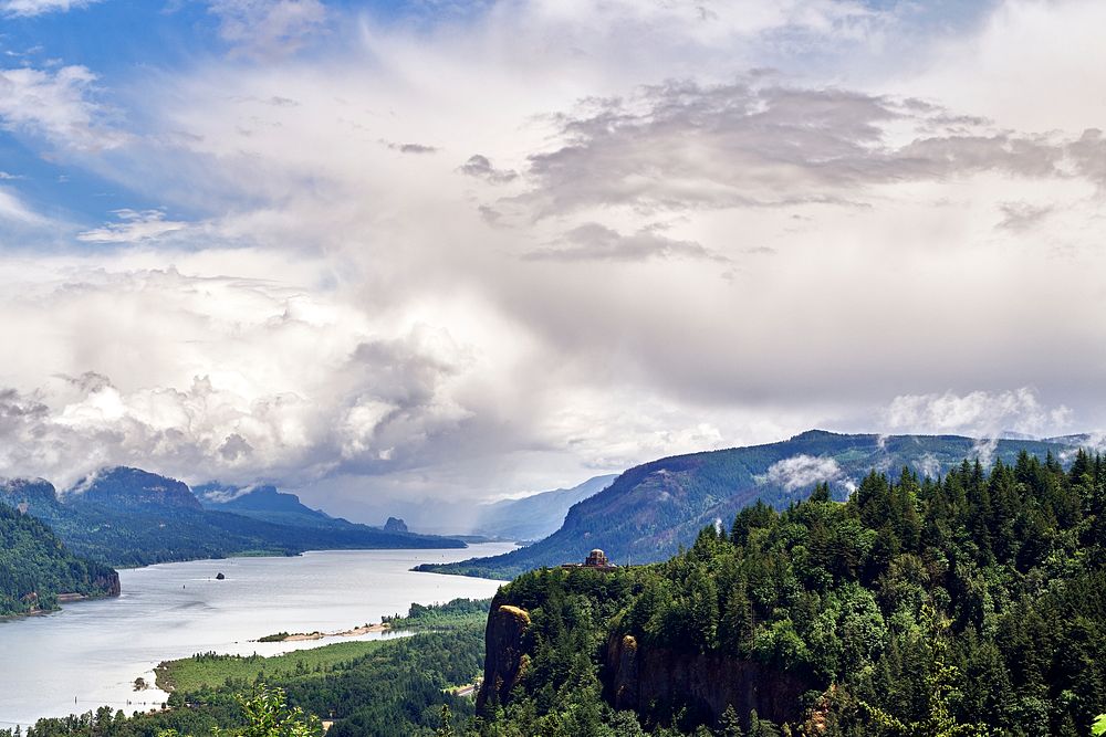 View of the Columbia River Gorge from Chanticleer Point near Corbett, Oregon. Original image from Carol M. Highsmith&rsquo;s…