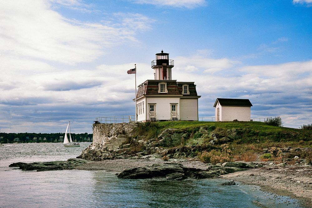 Rose Island Lighthouse. Original image from Carol M. Highsmith&rsquo;s America, Library of Congress collection. Digitally…