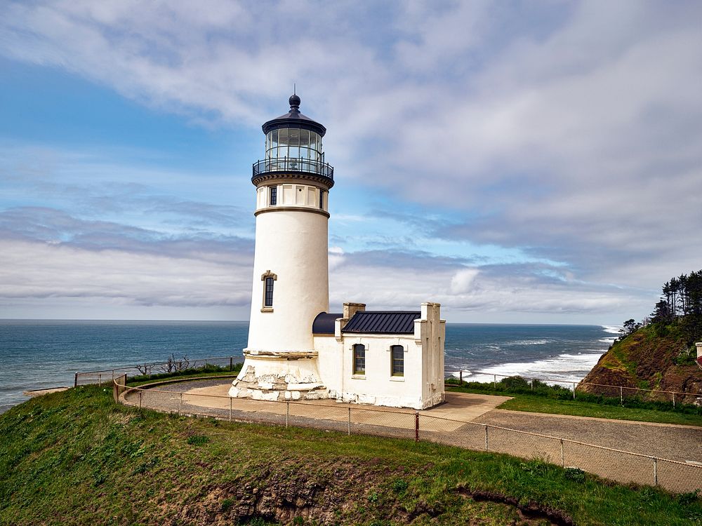 North Head Lighthouse overlooking the Pacific Ocean near Ilwaco, Washington. Original image from Carol M. Highsmith&rsquo;s…