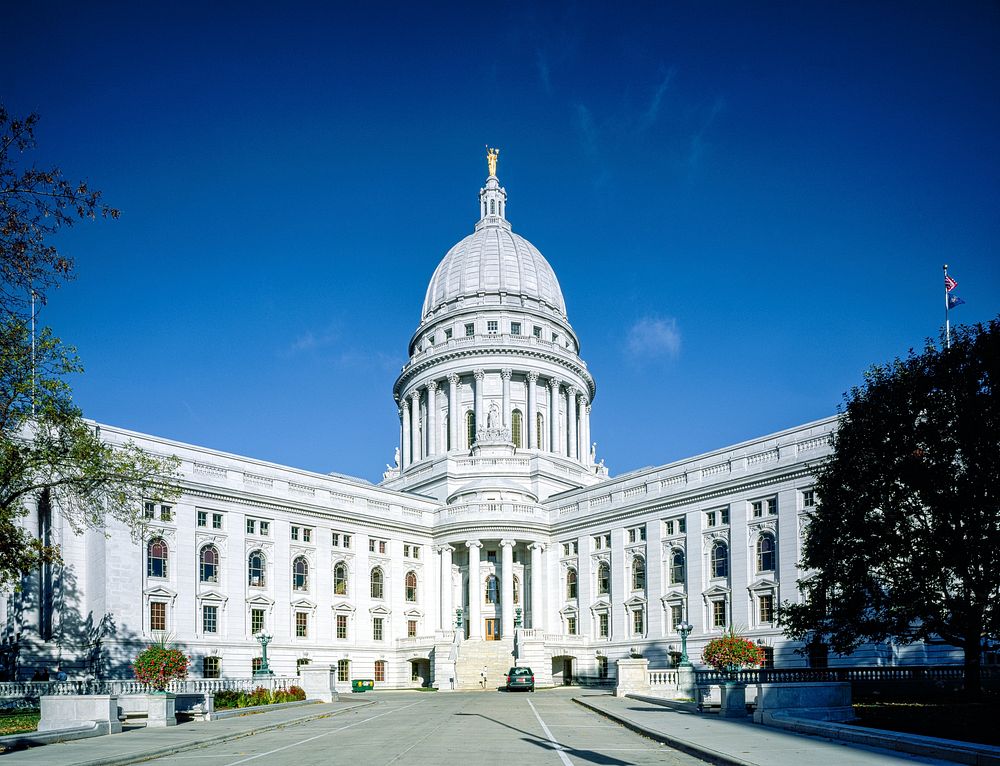 The Wisconsin State Capitol, in Madison. Original image from Carol M. Highsmith&rsquo;s America, Library of Congress…